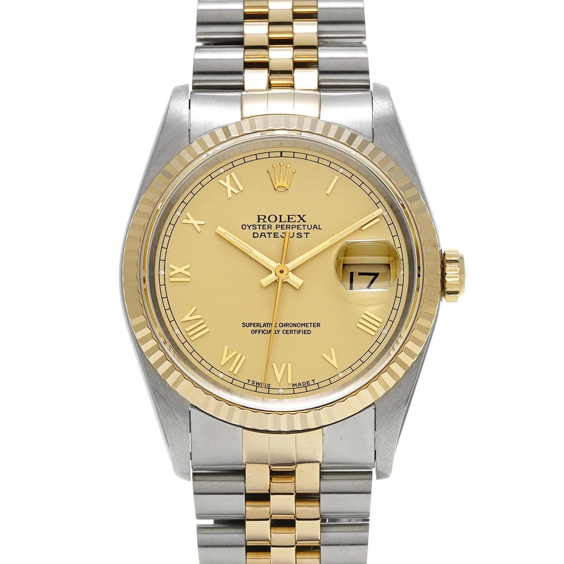 ROLEX DATEJUST CHAMPAGNE WATCH: ROLEX Datejust Champagne Watch Brand: ROLEX Type/Style: Wristwatch Material: Band Material Stainless steel/Yellow Gold, Case Material Stainless steel Color: Dial Color Champagne Size: ?Case? H/about