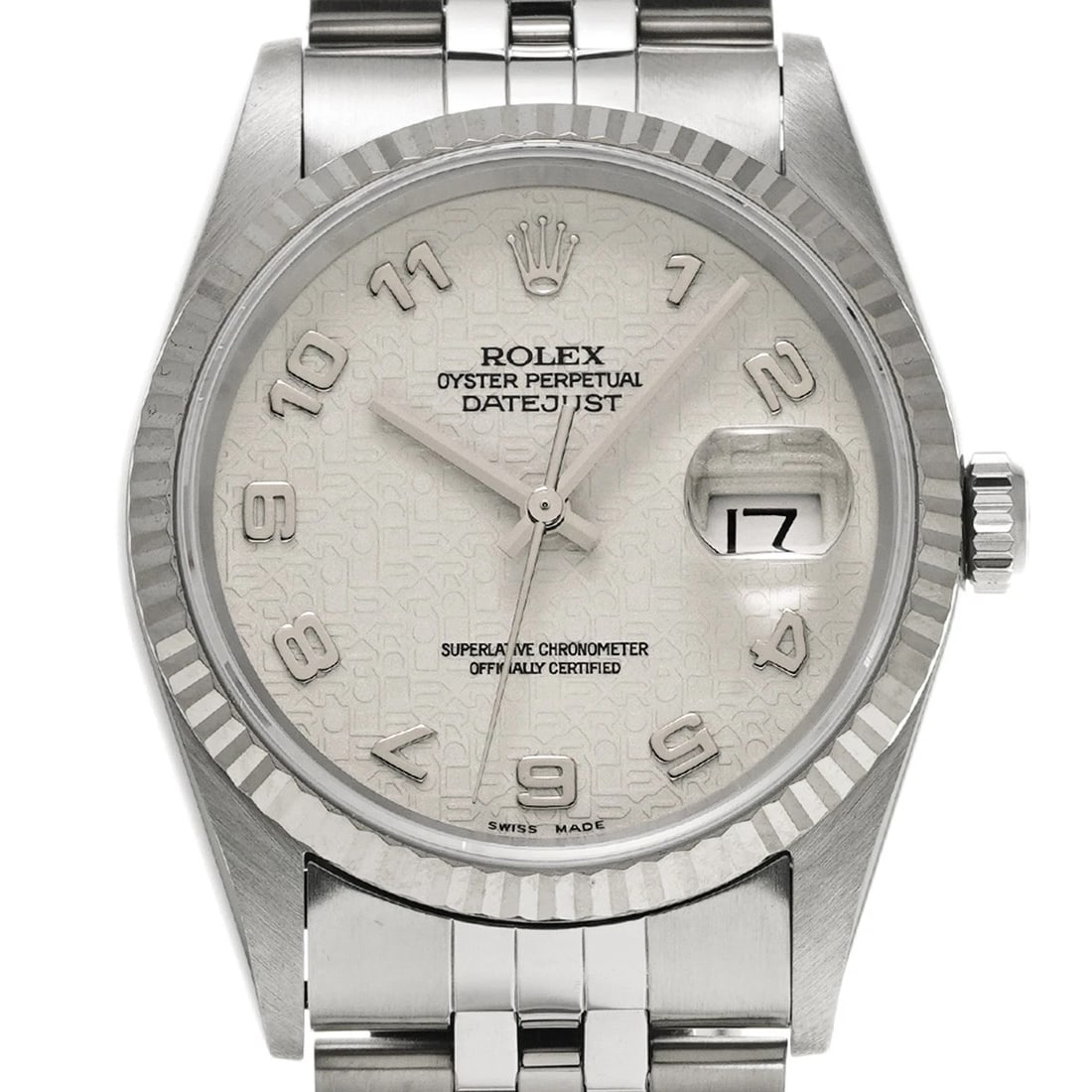 ROLEX DATEJUST IVORY COMPUTER WATCH - 4