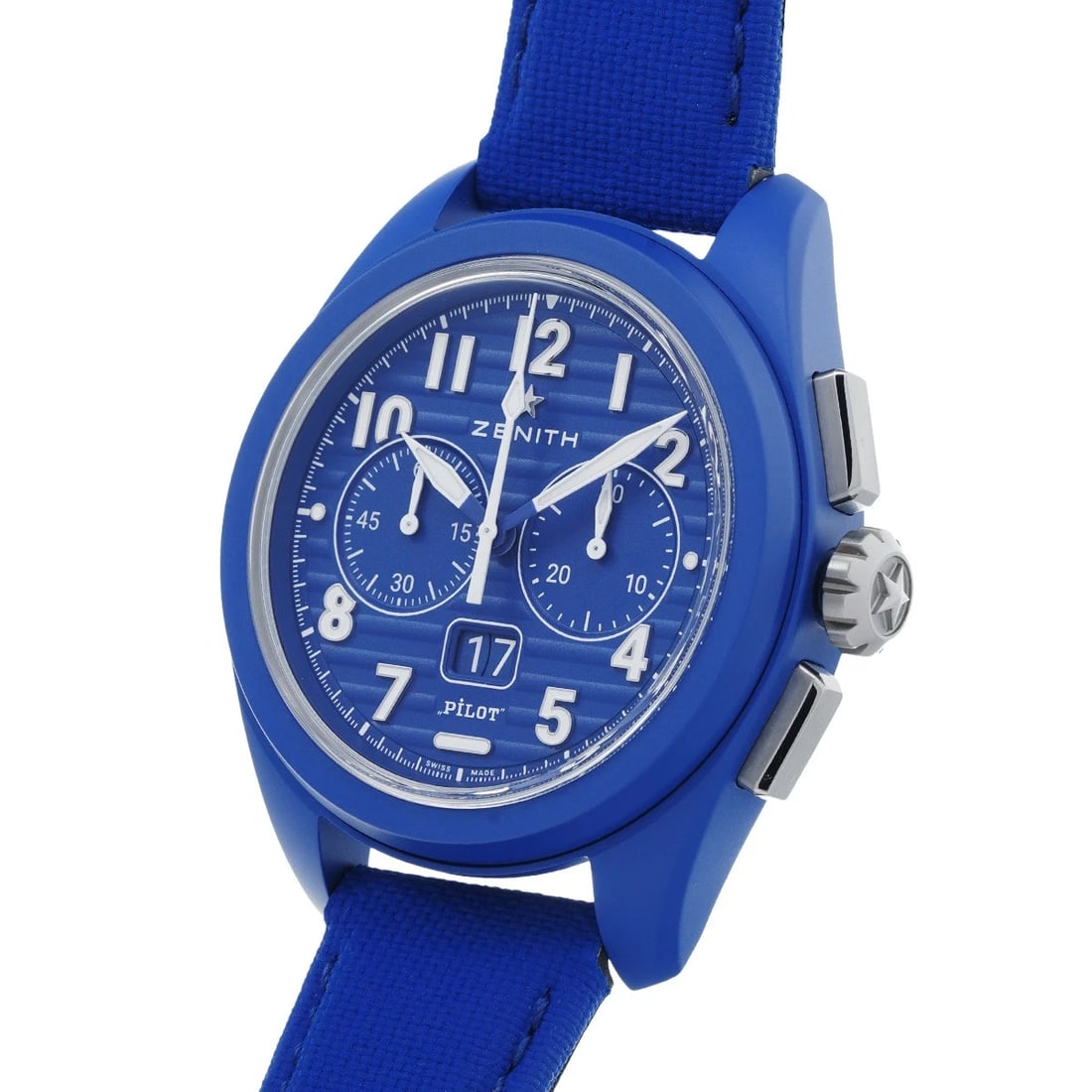 ZENITH BIG DATE FLYBACK BLUE WATCH - 2