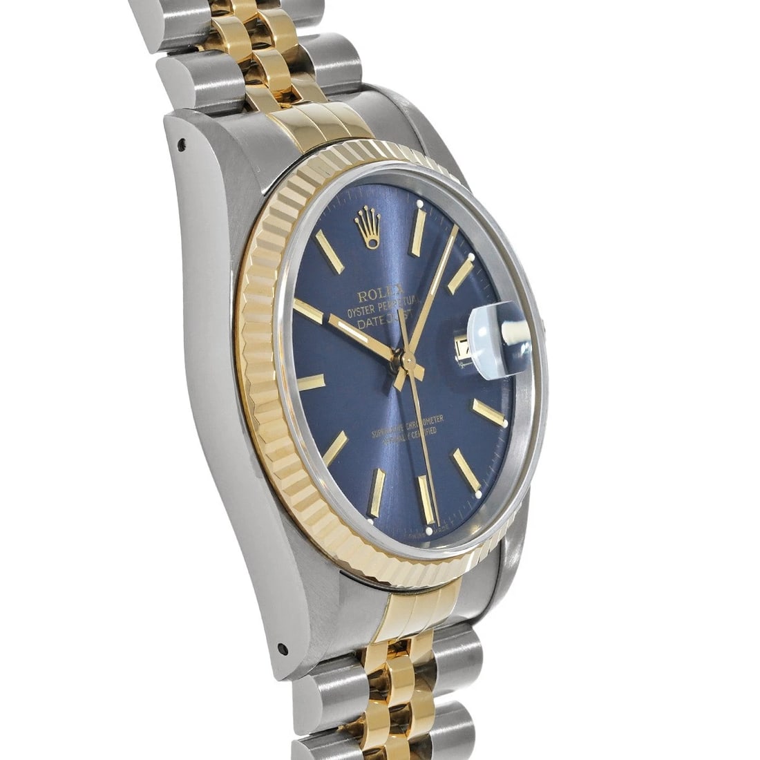 ROLEX DATEJUST BLUE WATCH - 3