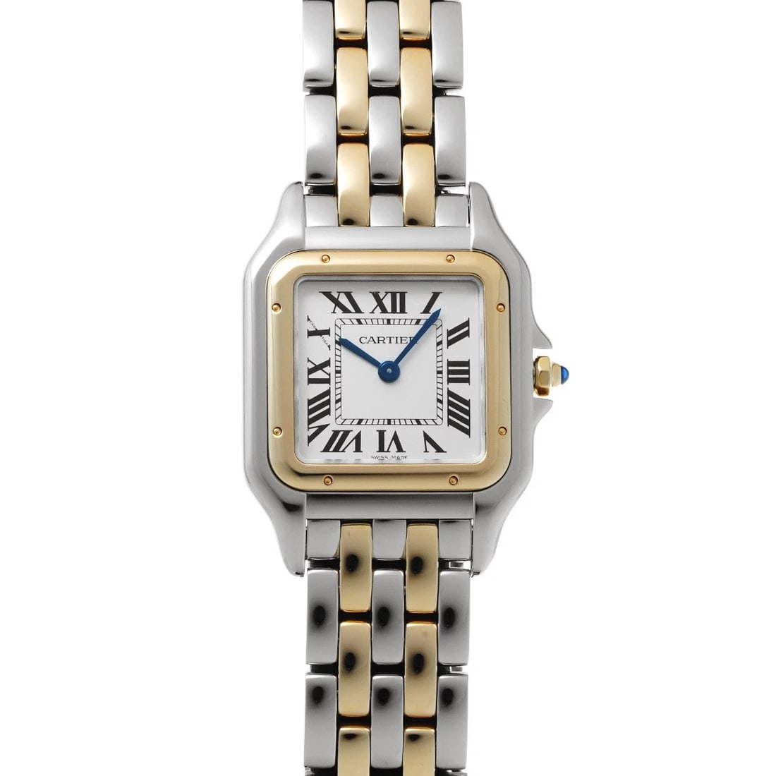 CARTIER PANTHERE SILVER WATCH: CARTIER Panthere Silver Watch Brand: CARTIER Type/Style: Wristwatch Material: Band Material Stainless steel/Yellow Gold, Case Material Stainless steel Color: Dial Color Silver Size: ?Case? H/about