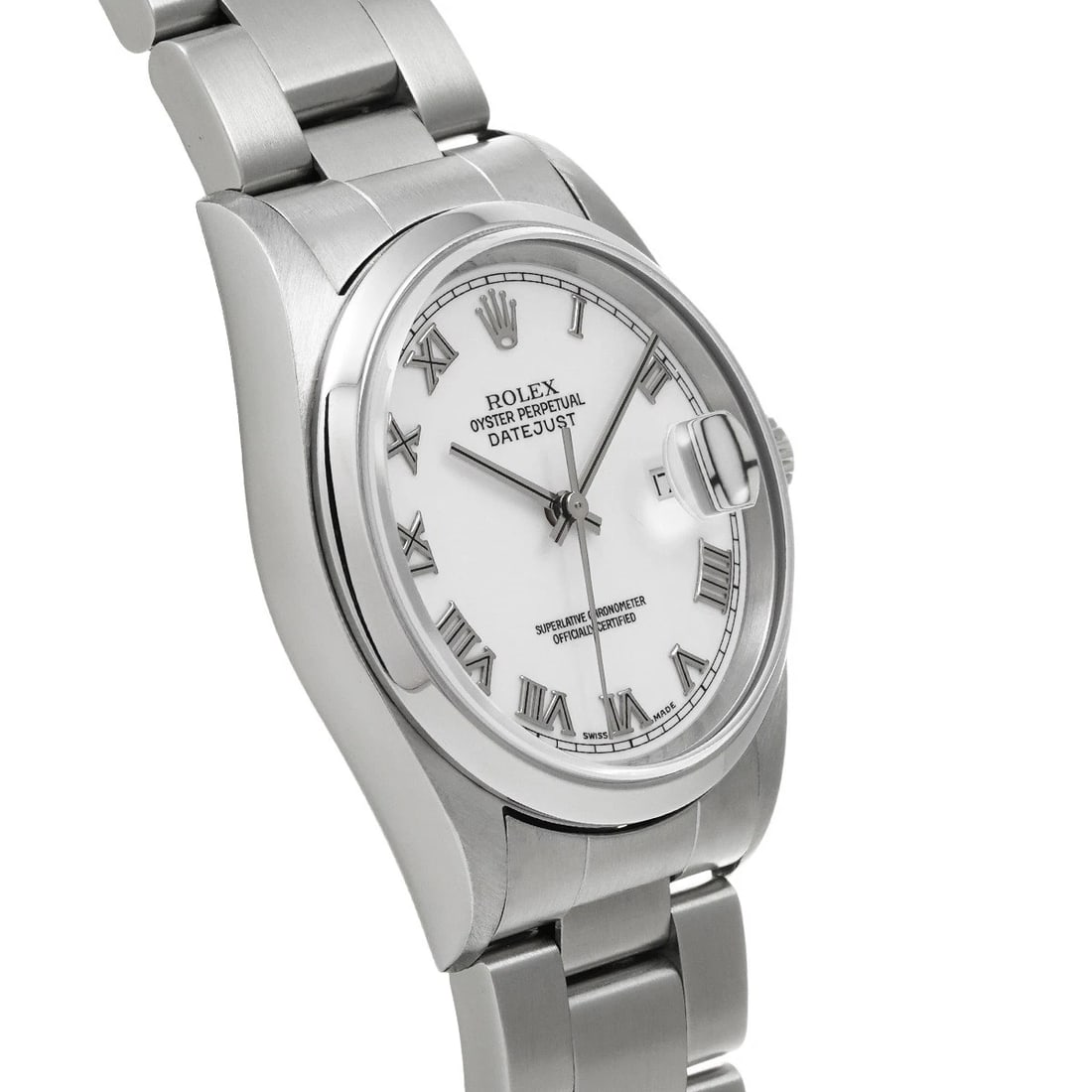 ROLEX DATEJUST WHITE WATCH - 3