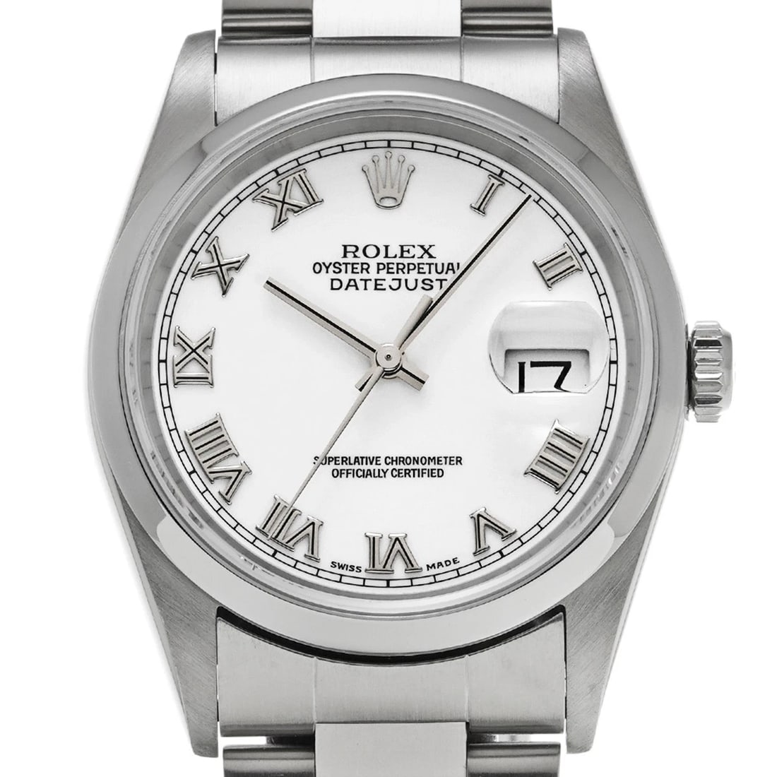 ROLEX DATEJUST WHITE WATCH - 4