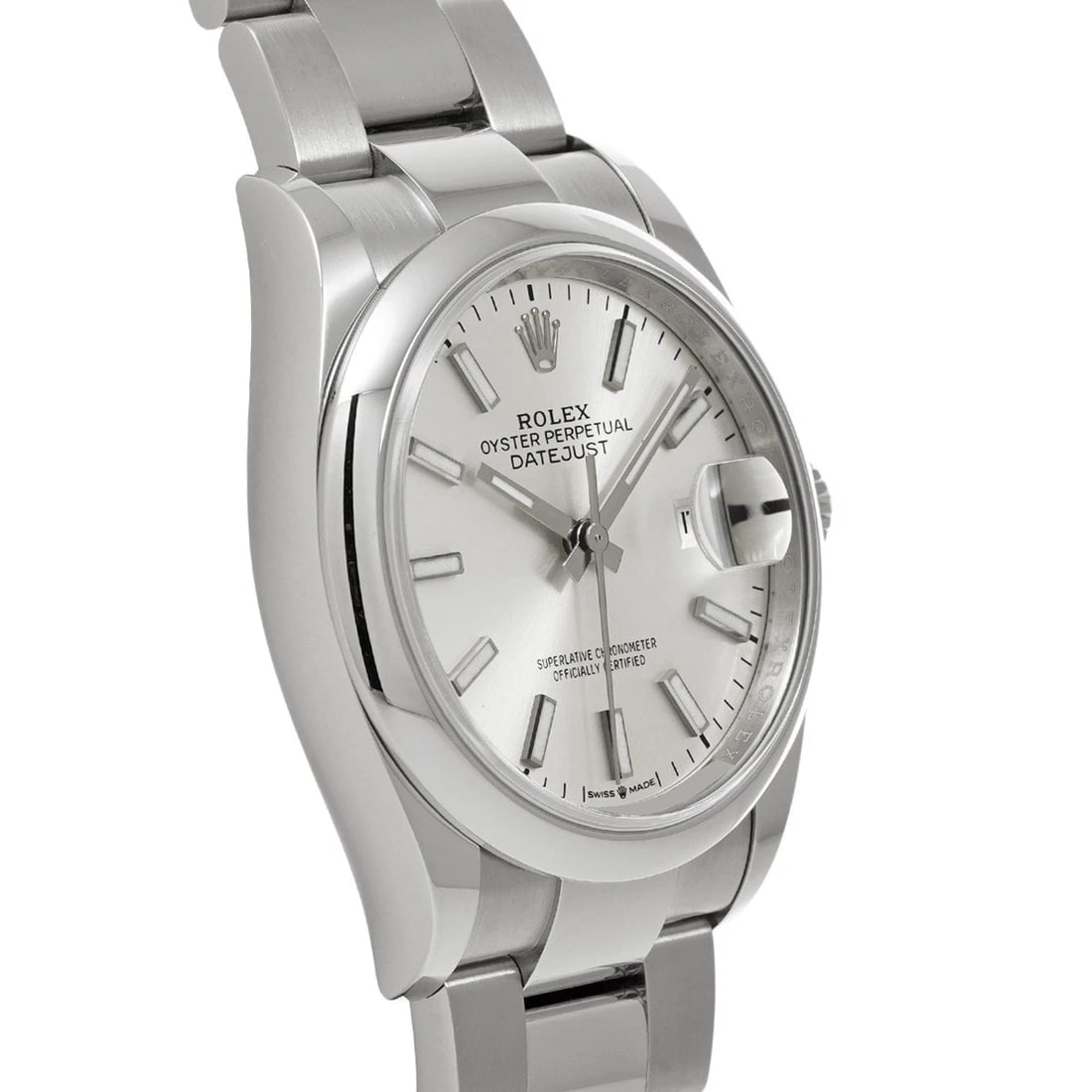 ROLEX DATEJUST SILVER WATCH - 3