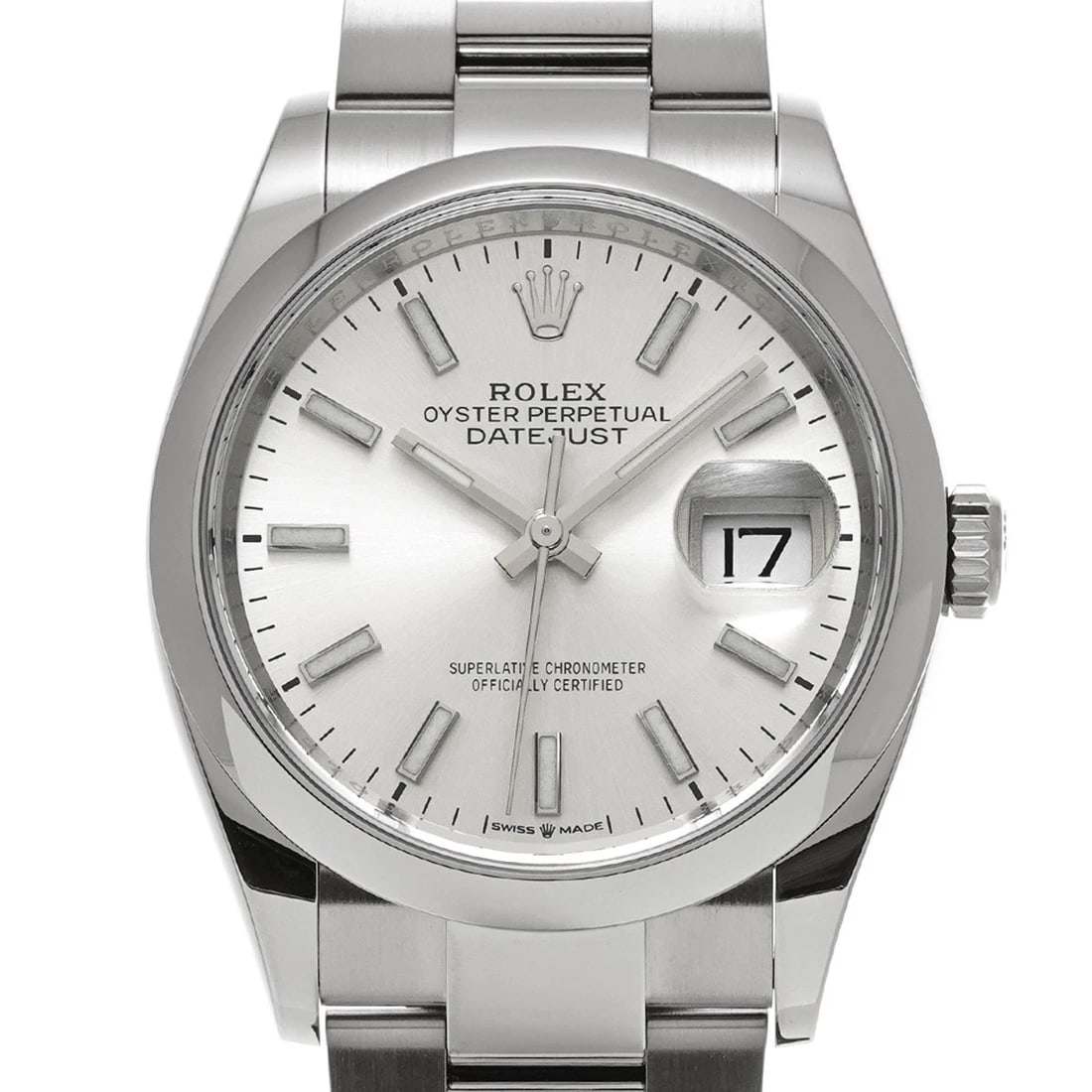 ROLEX DATEJUST SILVER WATCH - 4