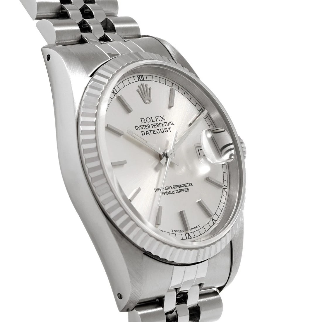 ROLEX DATEJUST SILVER WATCH - 3