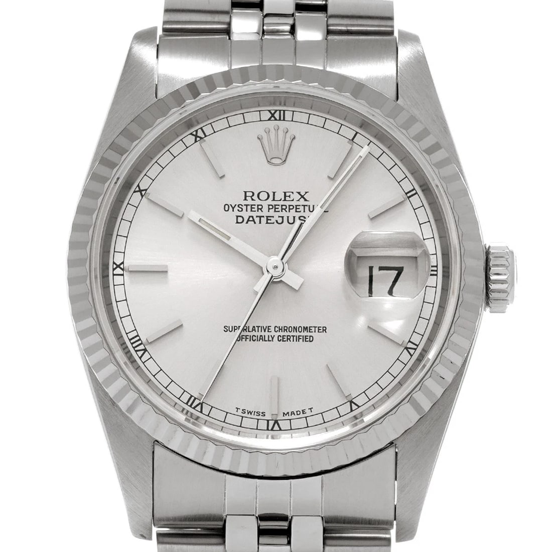 ROLEX DATEJUST SILVER WATCH - 4