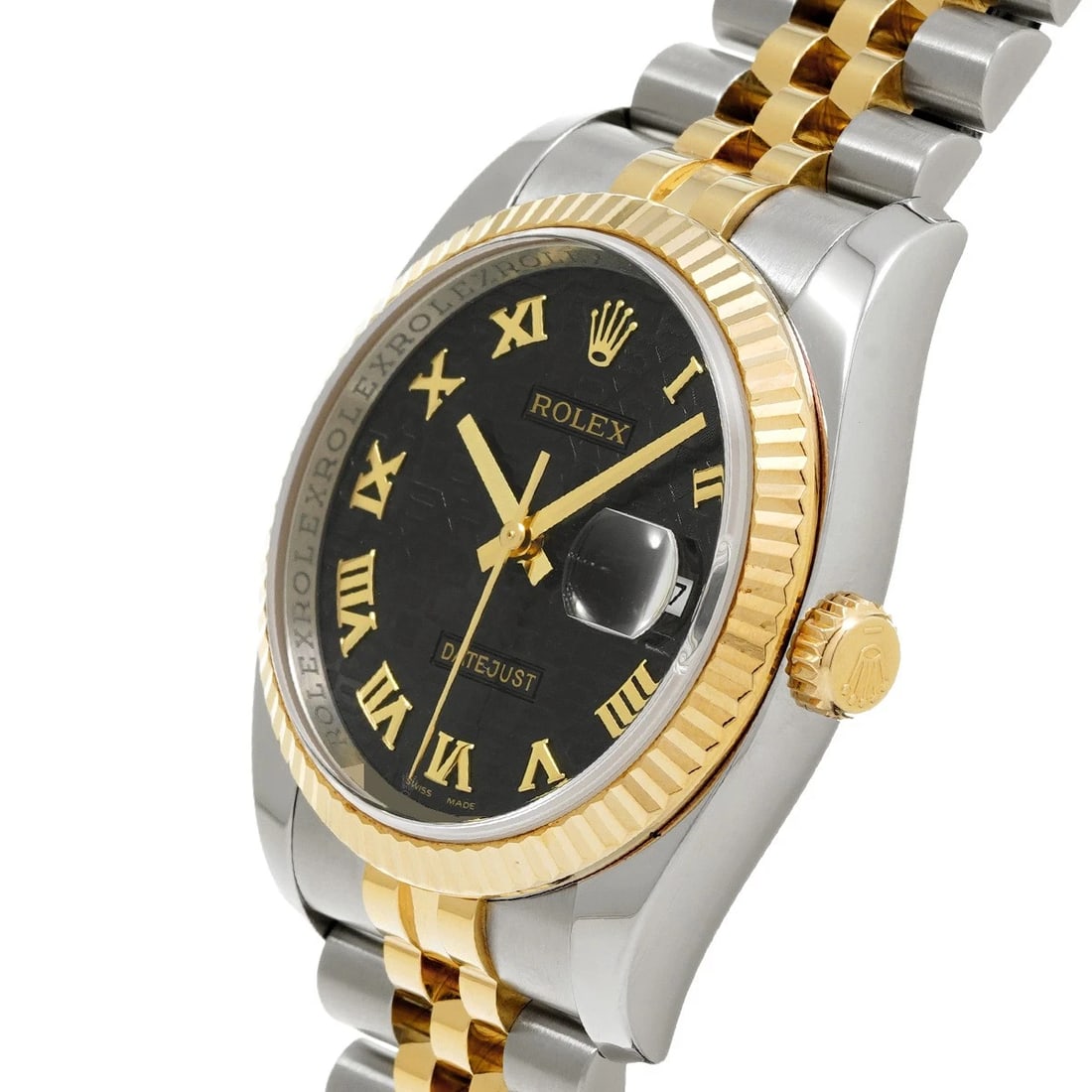 ROLEX DATEJUST BLACK COMPUTER WATCH - 2