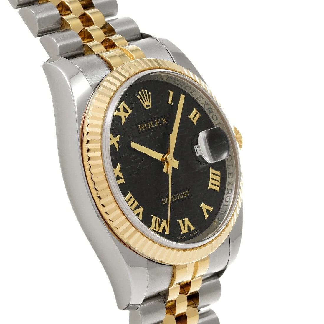 ROLEX DATEJUST BLACK COMPUTER WATCH - 3