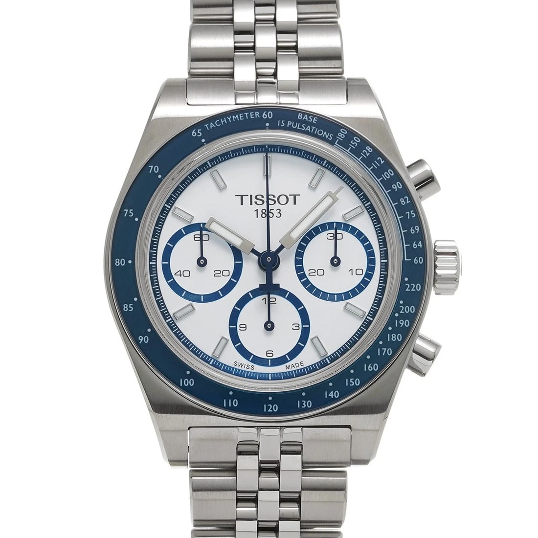 TISSOT AUTOMATIC CHRONOGRAPH WHITE WATCH: TISSOT Automatic Chronograph white Watch Brand: TISSOT Type/Style: Wristwatch Material: Band Material Stainless steel, Case Material Stainless steel Color: Dial Color white Size: ?Case? H/about 41mm