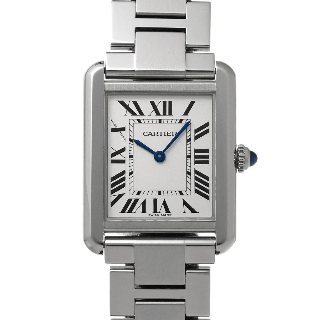CARTIER TANK SOLO SM SILVER WATCH: CARTIER Tank Solo SM Silver Watch Brand: CARTIER Type/Style: Wristwatch Material: Band Material Stainless steel, Case Material Stainless steel Color: Dial Color Silver Size: ?Case? H/about 30.5mm