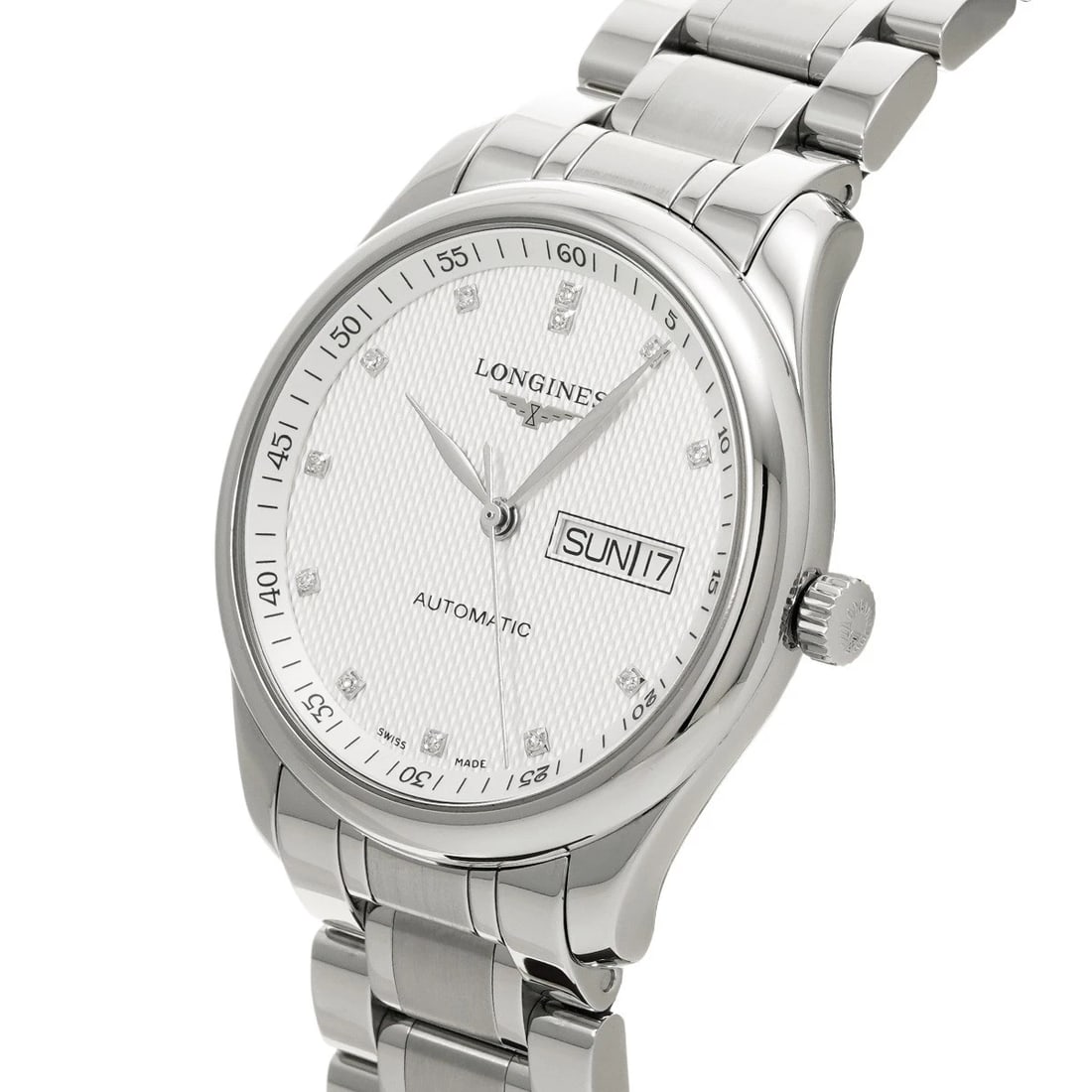 LONGINES MASTER COLLECTION AUTOMATIC SILVER/DIAMOND WATCH - 2