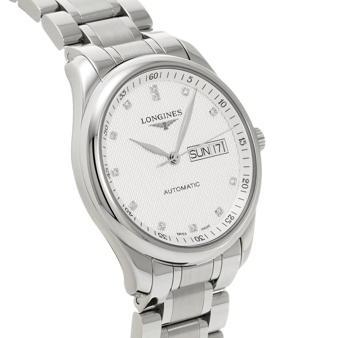 LONGINES MASTER COLLECTION AUTOMATIC SILVER/DIAMOND WATCH - 3
