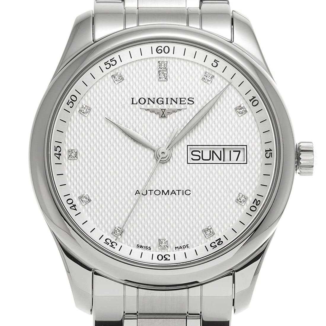 LONGINES MASTER COLLECTION AUTOMATIC SILVER/DIAMOND WATCH - 4