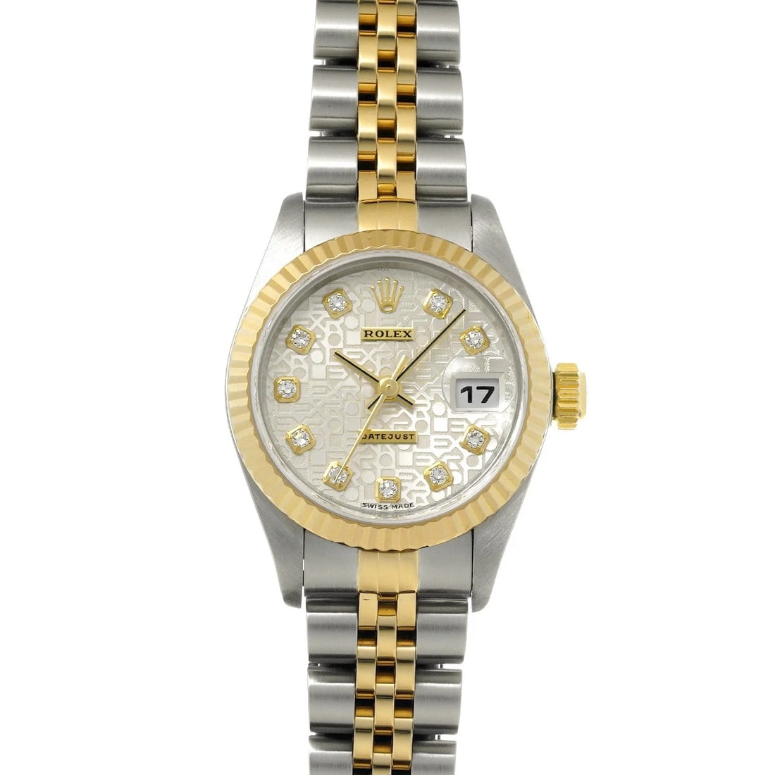 ROLEX DATEJUST SILVER COMPUTER/DIAMOND WATCH: ROLEX Datejust Silver computer/diamond Watch Brand: ROLEX Type/Style: Wristwatch Material: Band Material Stainless steel/Yellow Gold, Case Material Stainless steel Color: Dial Color Silver computer