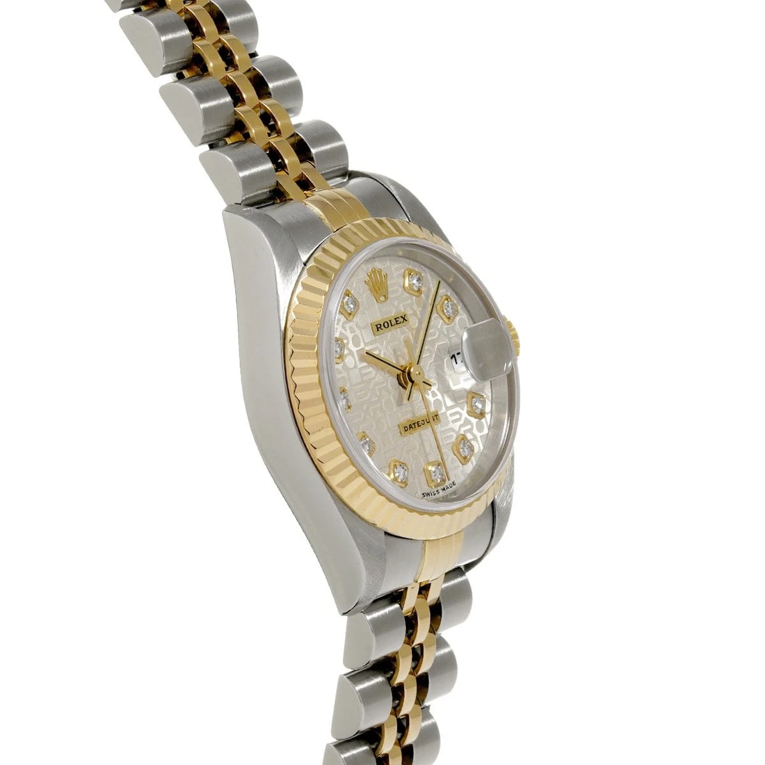 ROLEX DATEJUST SILVER COMPUTER/DIAMOND WATCH - 3