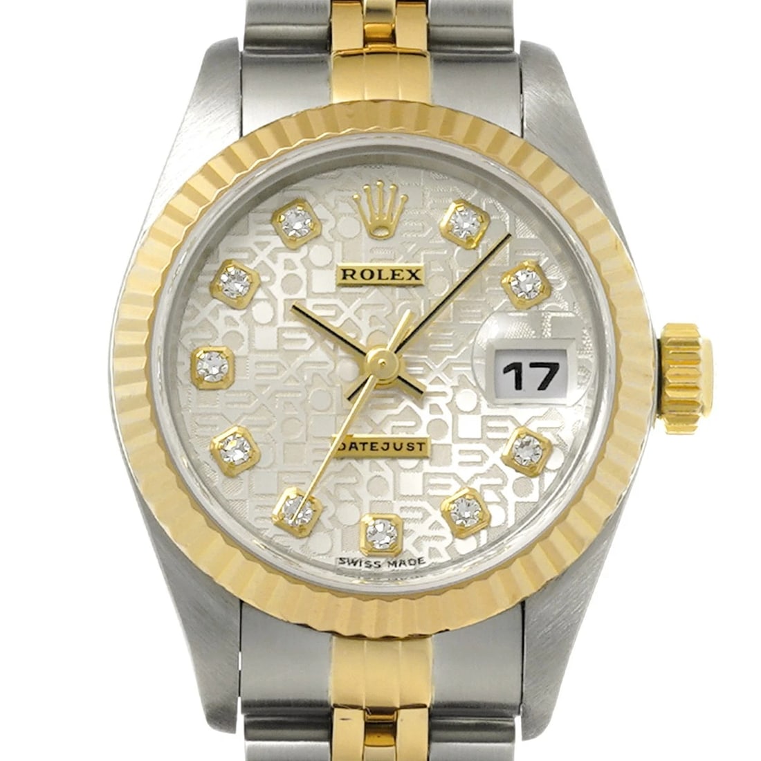 ROLEX DATEJUST SILVER COMPUTER/DIAMOND WATCH - 4