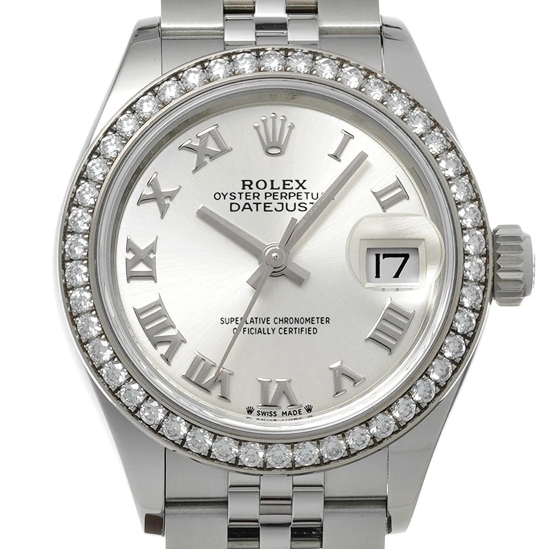ROLEX -DATEJUST SILVER WATCH - 4