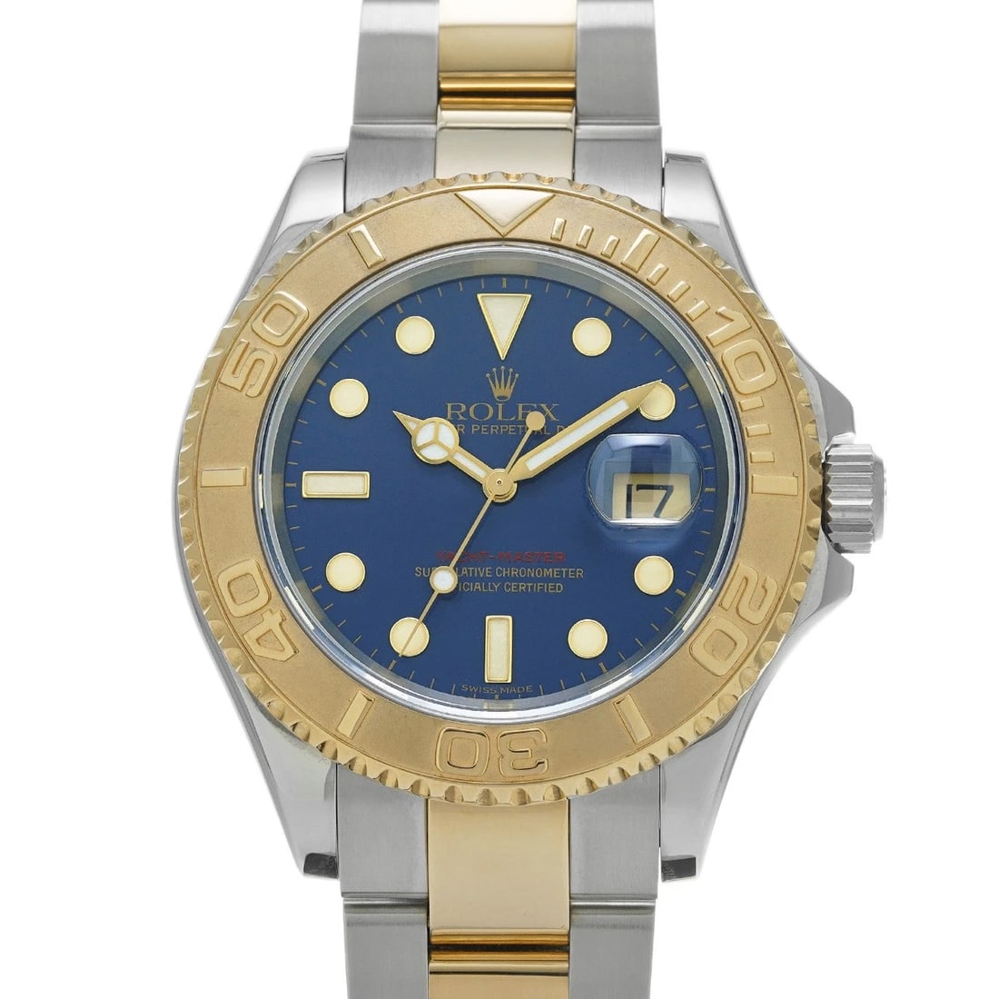 ROLEX YACHT-MASTER BLUE WATCH: ROLEX Yacht-Master blue Watch Brand: ROLEX Type/Style: Wristwatch Material: Band Material Stainless steel/Yellow Gold, Case Material Stainless steel Color: Dial Color blue Size: ?Case? H/about 40mm