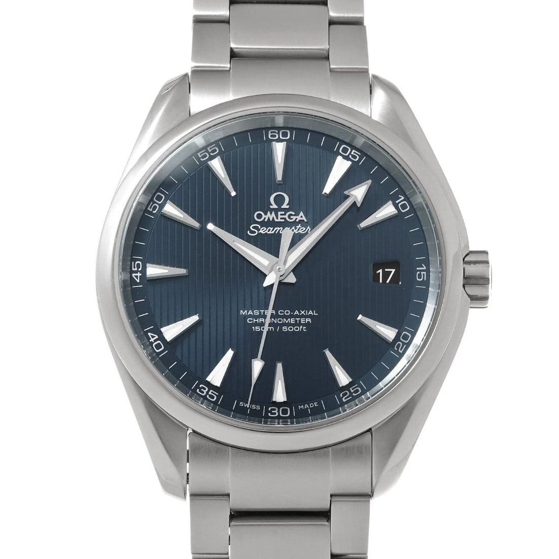 OMEGA SEAMASTER AQUA TERRA MASTER CO-AXIAL BLUE WATCH: OMEGA Seamaster Aqua Terra Master Co-axial blue Watch Brand: OMEGA Type/Style: Wristwatch Material: Band Material Stainless steel, Case Material Stainless steel Color: Dial Color blue Size: ?Case? H/a