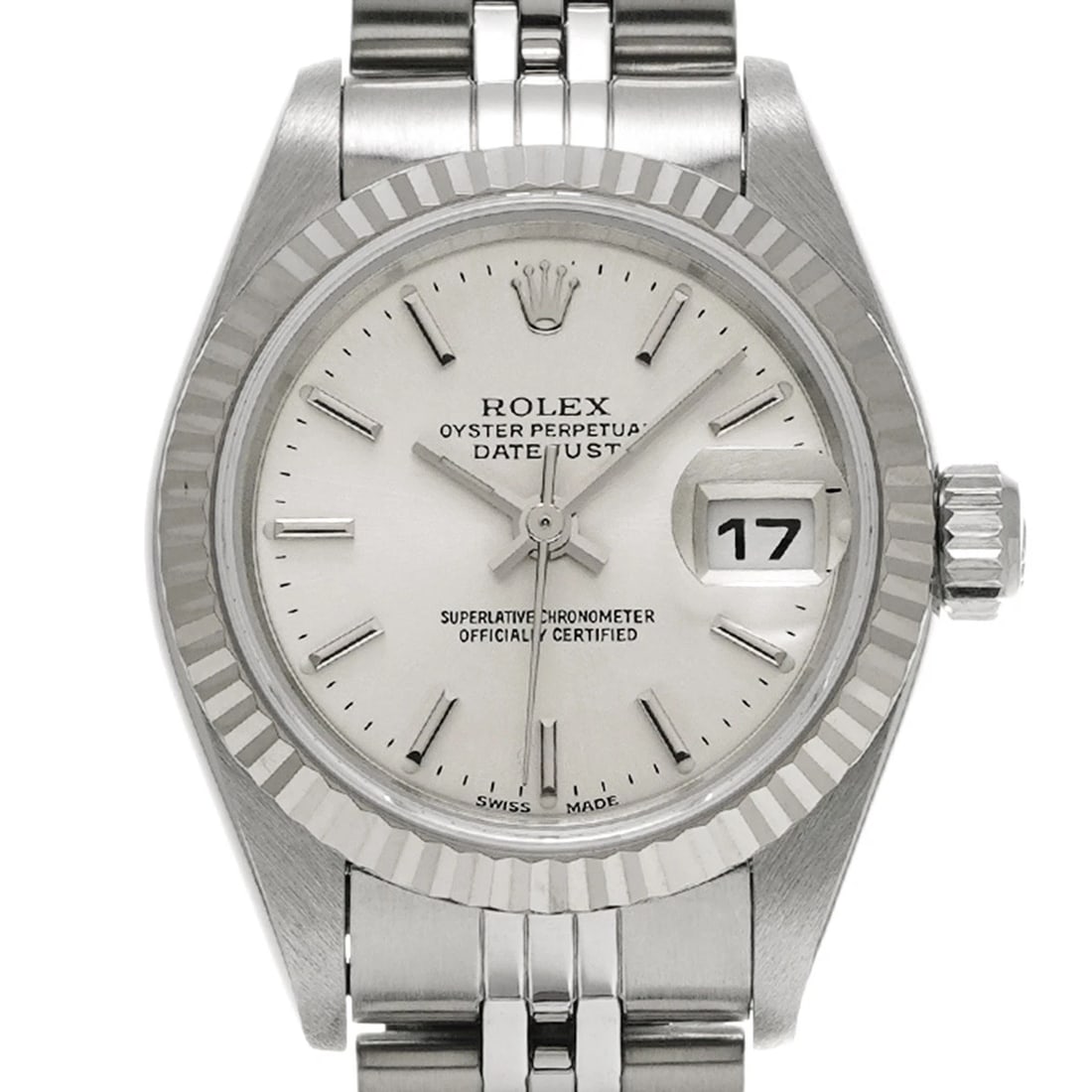 ROLEX DATEJUST SILVER WATCH - 4