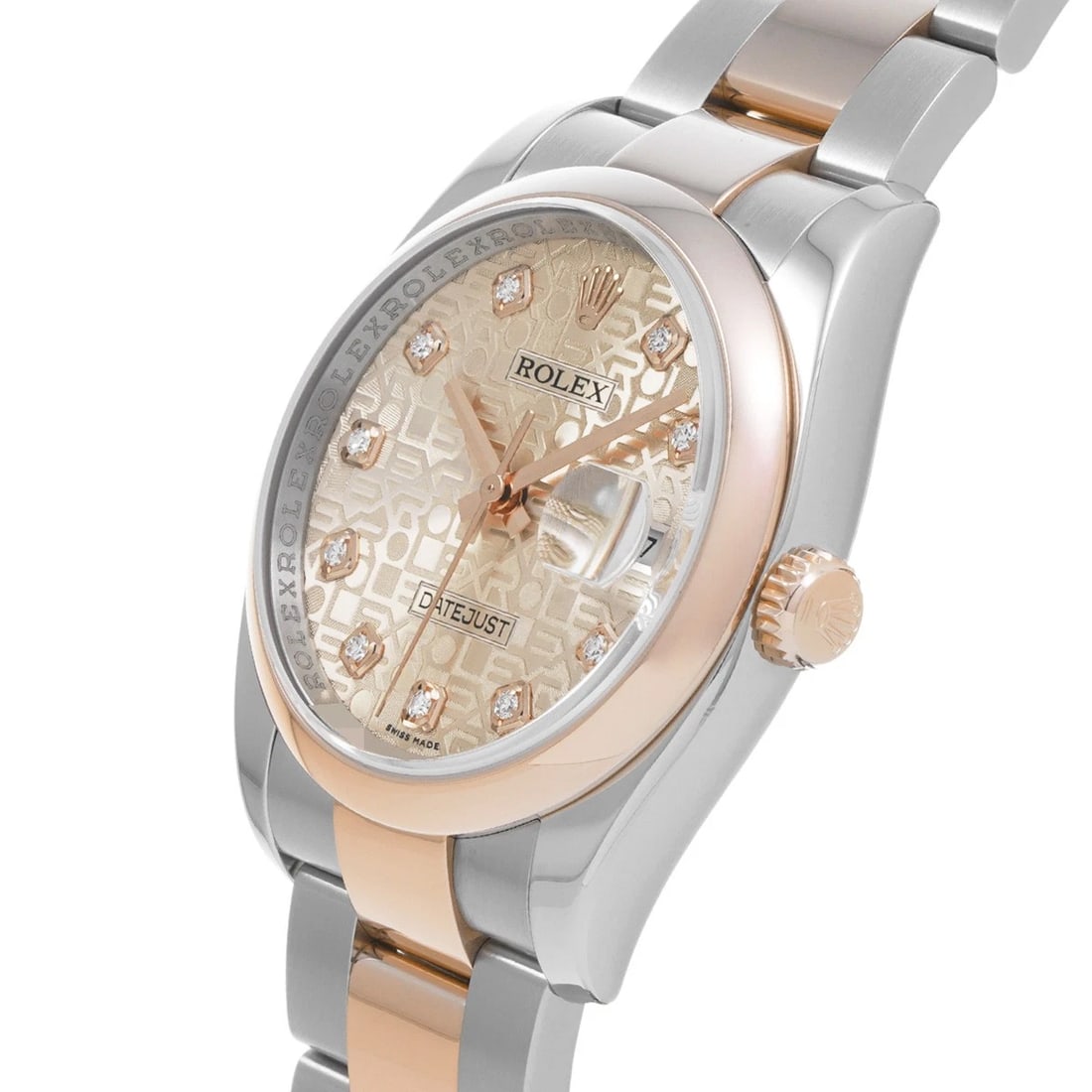 ROLEX DATEJUST PINK COMPUTER/DIAMOND WATCH - 2