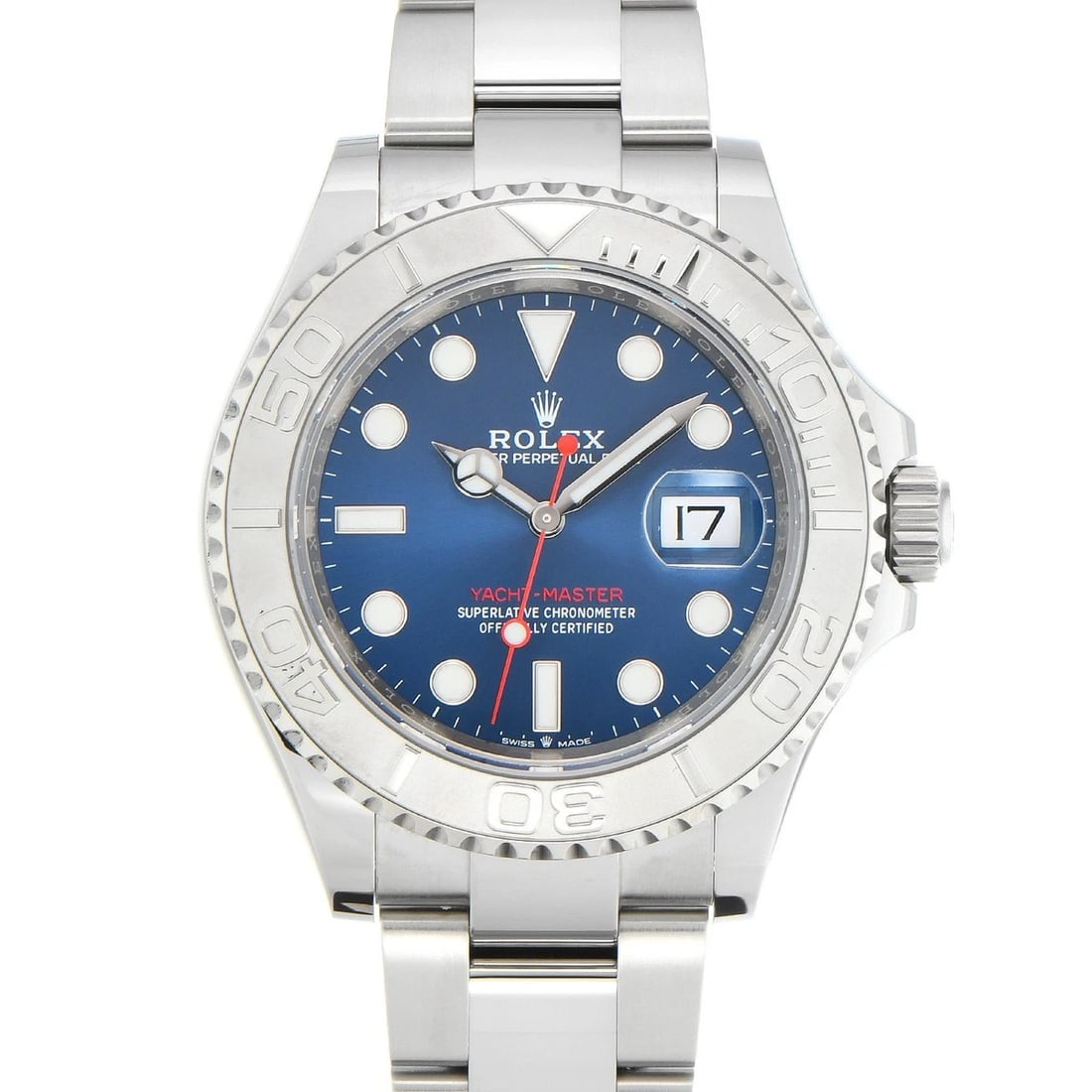 ROLEX YACHT-MASTER BLUE WATCH: ROLEX Yacht-Master blue Watch Brand: ROLEX Type/Style: Wristwatch Material: Band Material Stainless steel, Case Material Stainless steel Color: Dial Color blue Size: ?Case? H/about 40mm W/about 40mm D