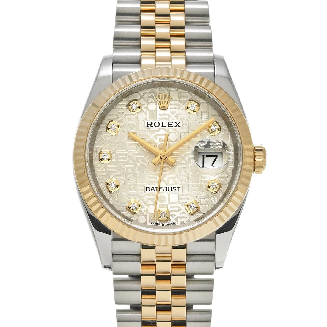 ROLEX DATEJUST 36 SILVER COMPUTER/DIAMOND WATCH: ROLEX Datejust 36 Silver computer/diamond Watch Brand: ROLEX Type/Style: Wristwatch Material: Band Material Stainless steel/Yellow Gold, Case Material Stainless steel Color: Dial Color Silver computer