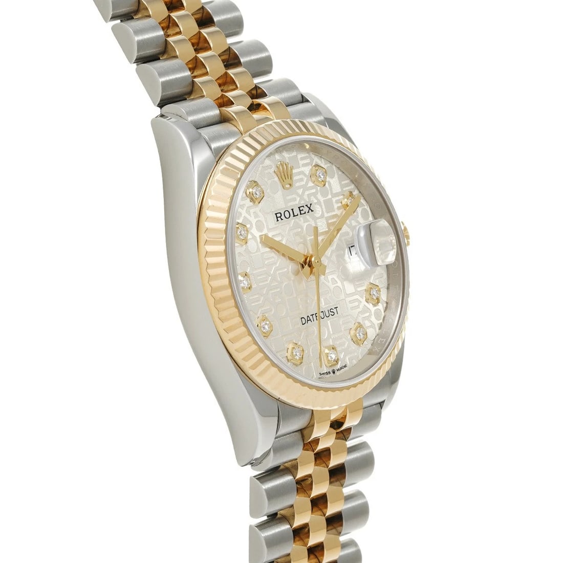 ROLEX DATEJUST 36 SILVER COMPUTER/DIAMOND WATCH - 3
