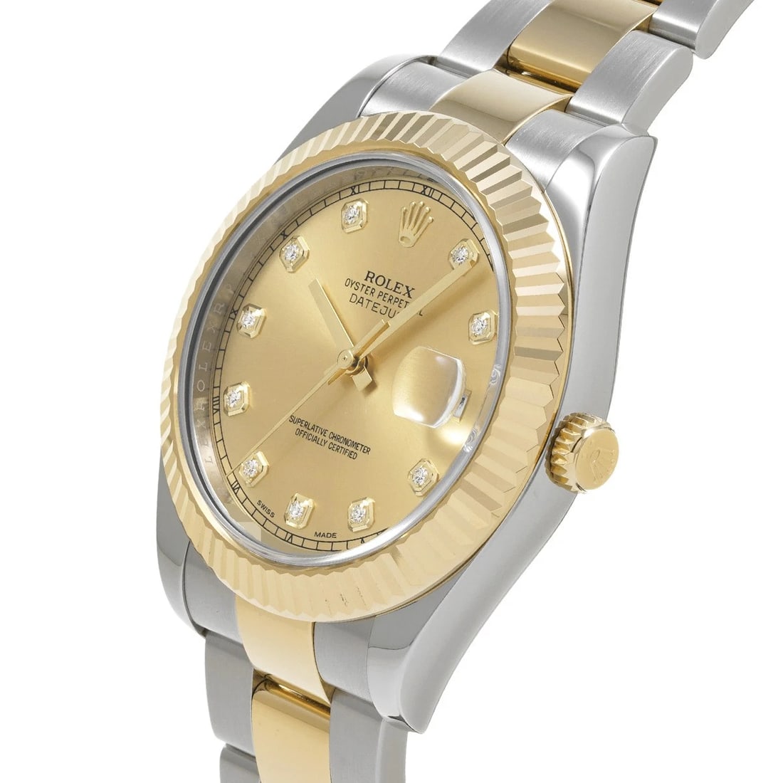 ROLEX DATEJUSTII CHAMPAGNE/DIAMOND WATCH - 2