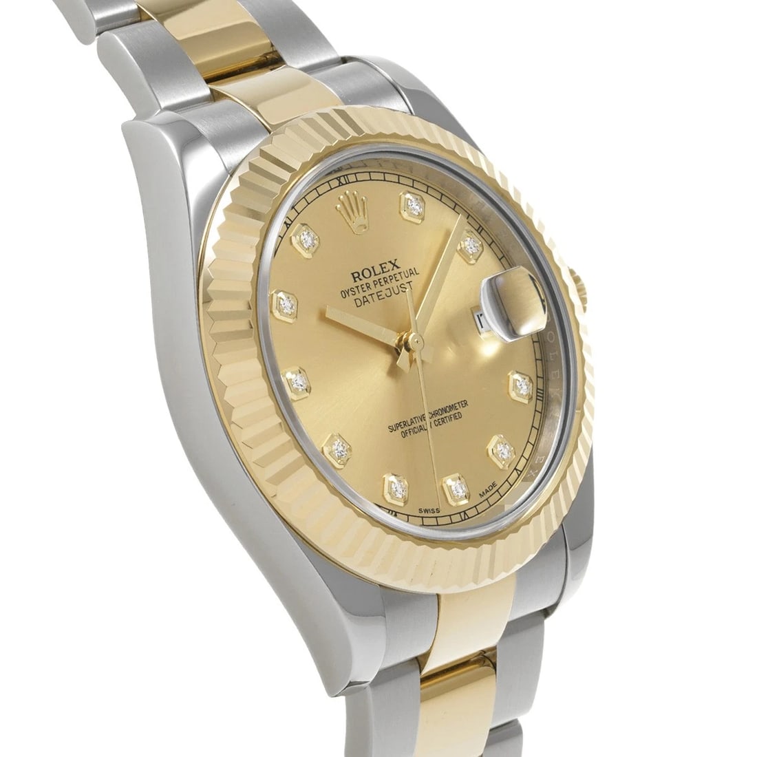 ROLEX DATEJUSTII CHAMPAGNE/DIAMOND WATCH - 3