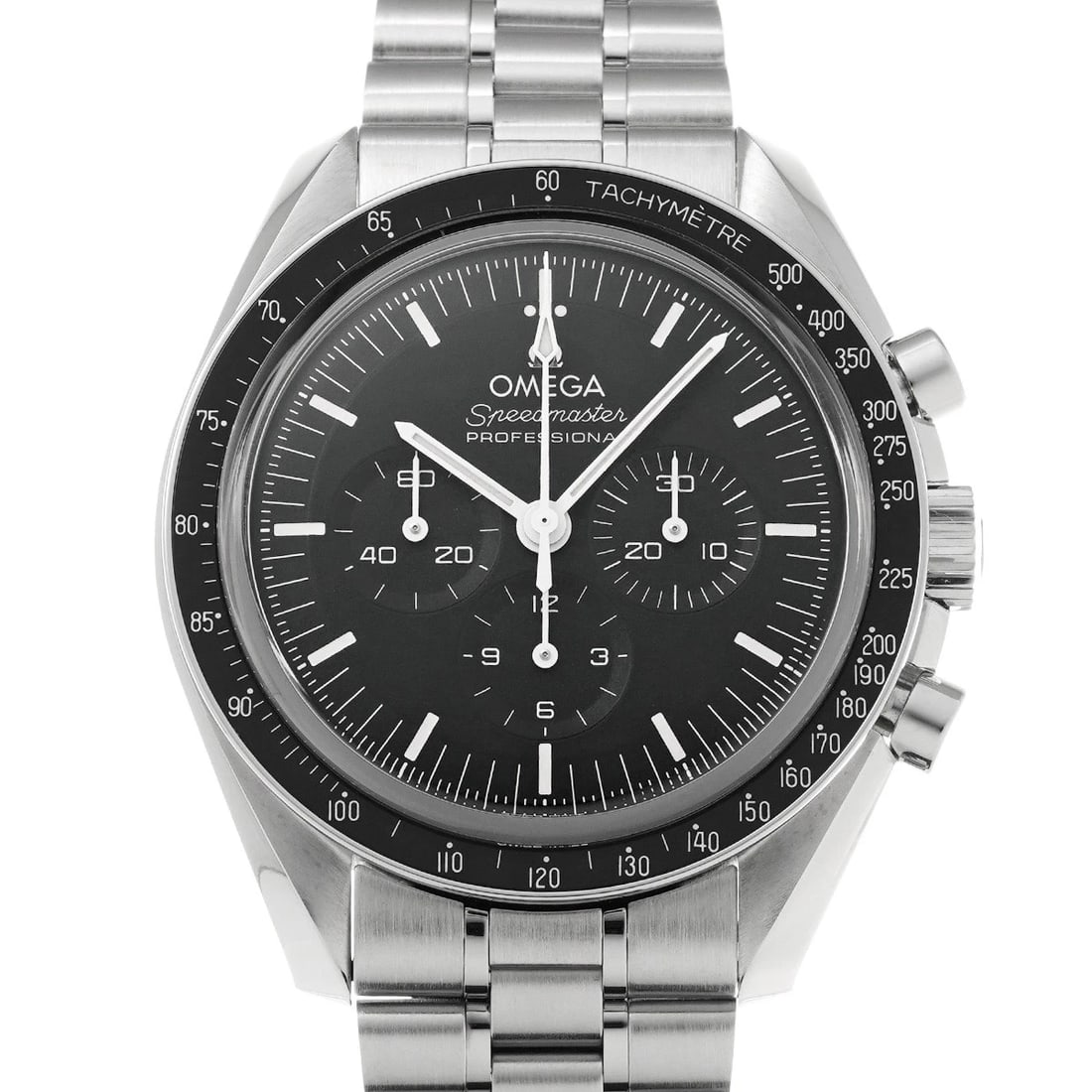 OMEGA SPEEDMASTER MOONWATCH PROFESSIONAL CO-AXIAL MASTER WATCH: OMEGA Speedmaster Moonwatch Professional Co-axial Master Watch Brand: OMEGA Type/Style: Wristwatch Material: Band Material Stainless steel, Case Material Stainless steel Color: Dial Color black Size: 