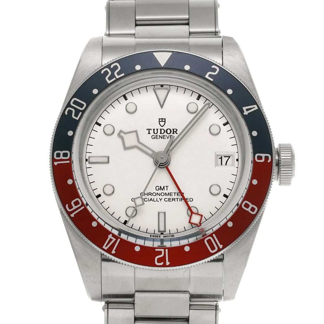 TUDOR BLACK BAY GMT SILVER WATCH: TUDOR Black Bay GMT Silver Watch Brand: TUDOR Type/Style: Wristwatch Material: Band Material Stainless steel, Case Material Stainless steel Color: Dial Color Silver Size: ?Case? H/about 41mm W/about