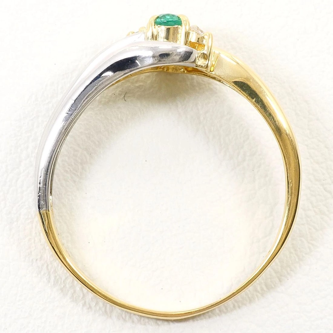 PT850 PLATINUM K18 RING EMERALD - 2