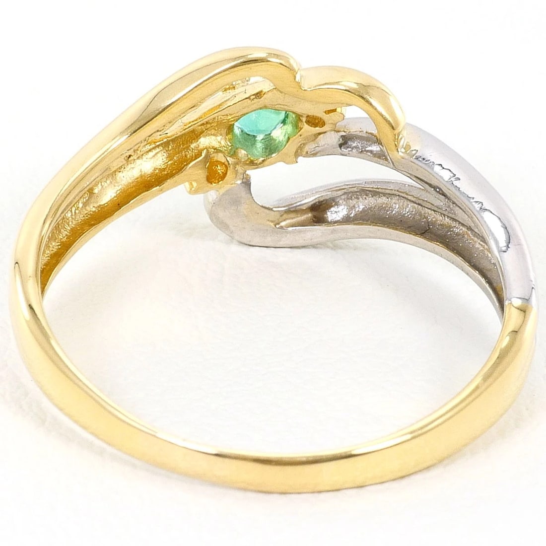 PT850 PLATINUM K18 RING EMERALD - 3