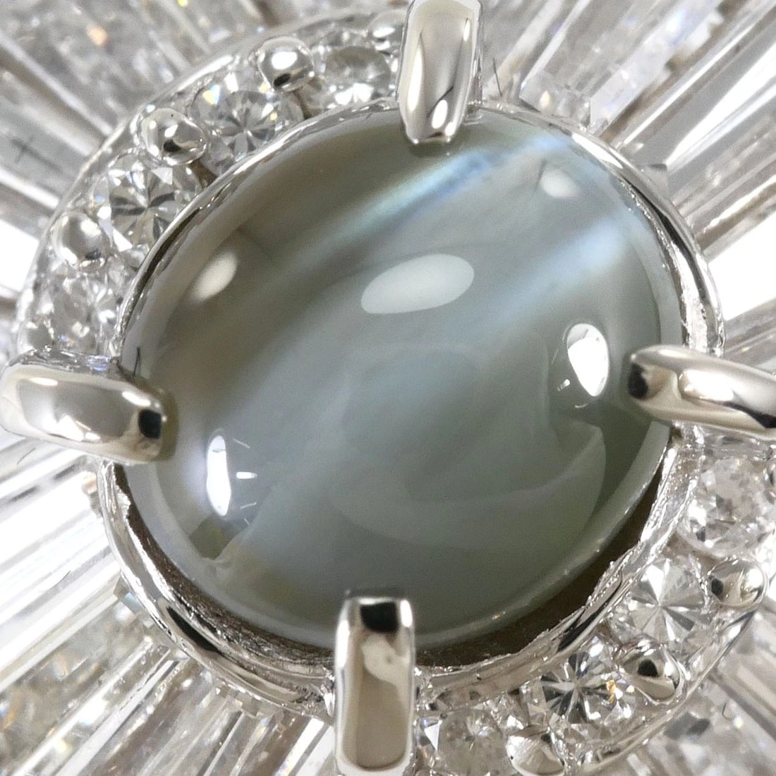 PT900 RING ALEXANDRITE CAT'S EYE - 2