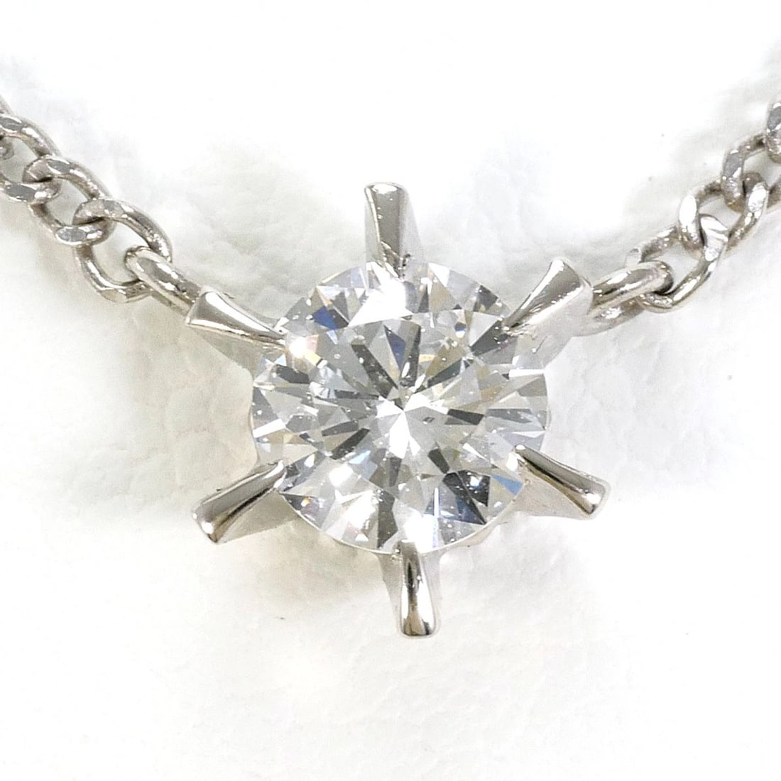 PT850 PLATINUM NECKLACE DIAMOND: PT850 Platinum Necklace Diamond Brand: No Brand Type/Style: Necklace Material: PT850/Platinum, Main Stone Natural Color: None Size: Top size?H:about8?W:about8mm(Top and Chain cannot be removed),