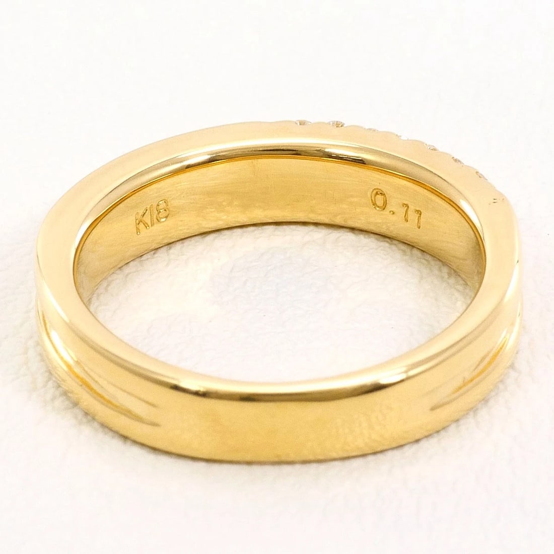 K18 GOLD RING DIAMOND - 4