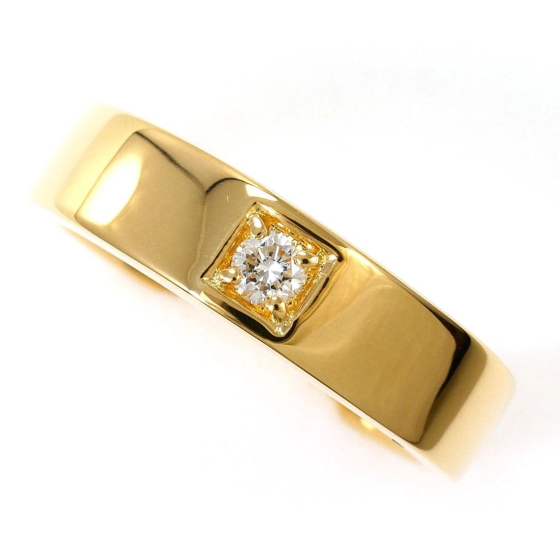 K18 GOLD RING DIAMOND: K18 gold Ring Diamond Brand: No Brand Type/Style: Ring Material: K18 Gold, Main Stone Natural Color: None Size: US 6 Accessories: None Accessories Notice: When purchasing pre-owned goods, please