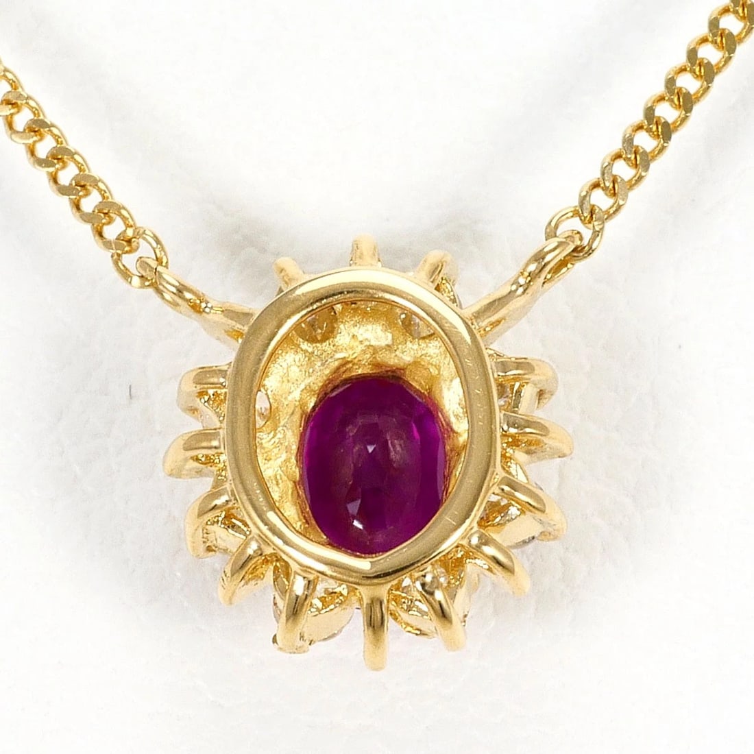 K18 GOLD NECKLACE RUBY - 3