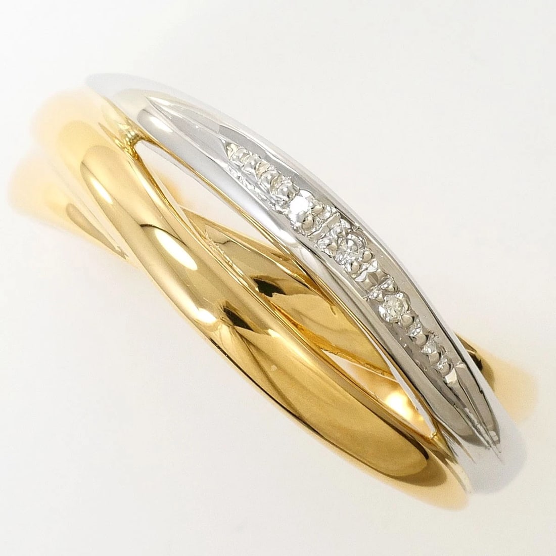 PT900 K18 RING DIAMOND: PT900 K18 Ring Diamond Brand: No Brand Type/Style: Ring Material: PT900/K18, Main Stone Natural Color: None Size: US 6 3/4 Accessories: None Accessories Notice: When purchasing pre-owned goods,