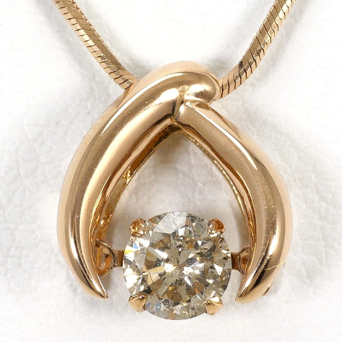 K18 GOLD NECKLACE BROWN DIAMOND: K18 gold Necklace Brown Diamond Brand: No Brand Type/Style: Necklace Material: K18 Gold, Main Stone Natural Color: None Size: Chain Length: 45cm Accessories: None Accessories Notice: When purchasing