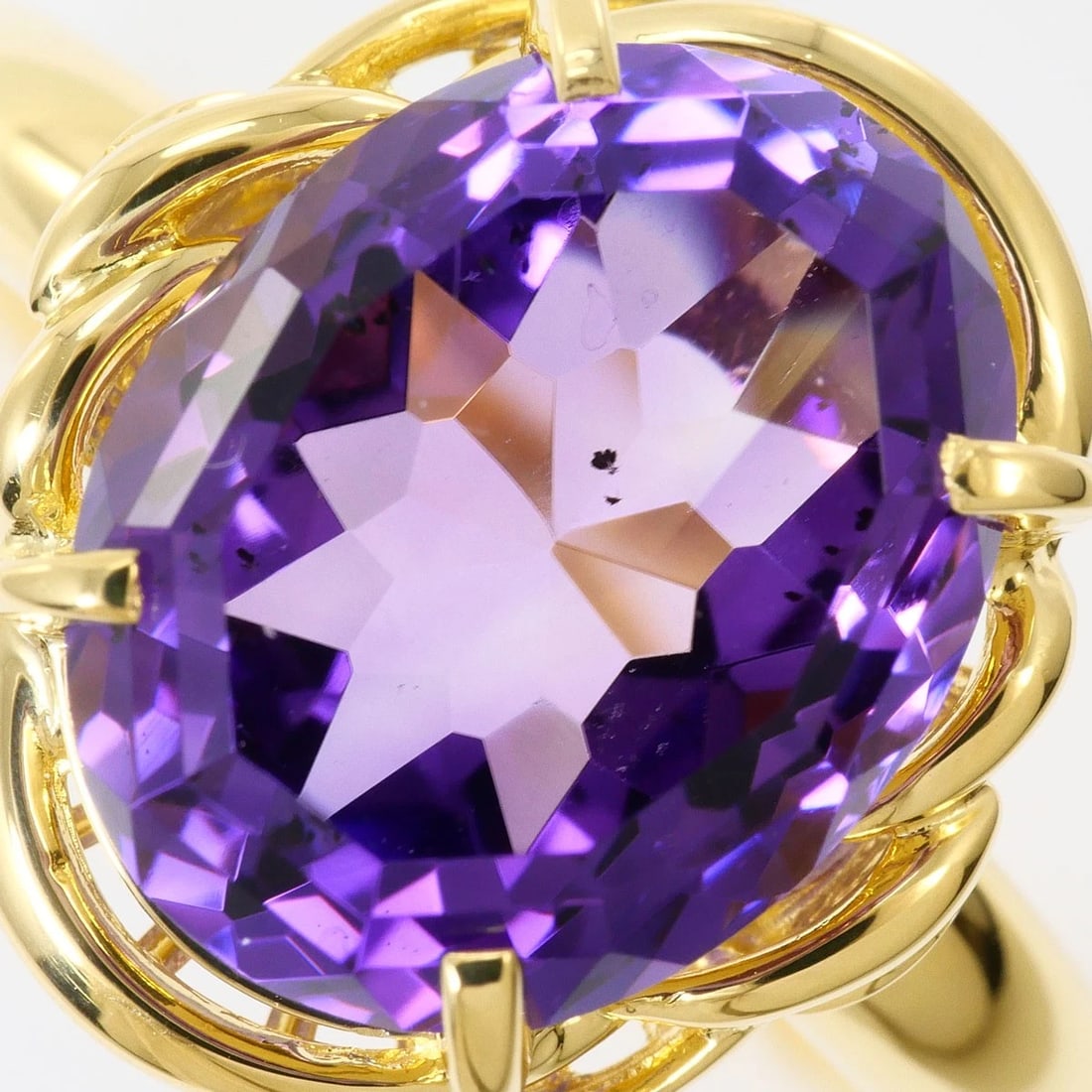 K18 GOLD RING AMETHYST - 2