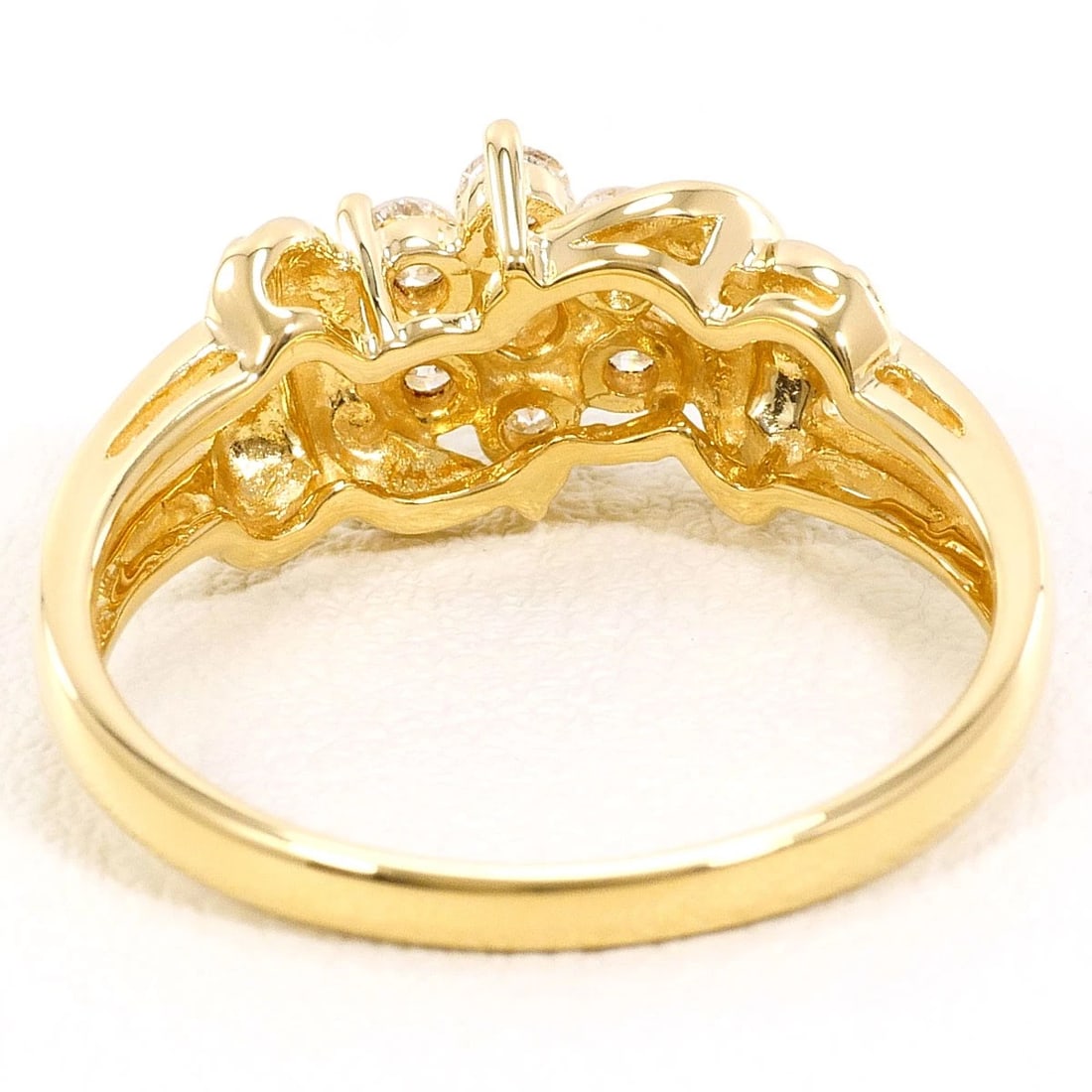 K18 GOLD RING DIAMOND - 4