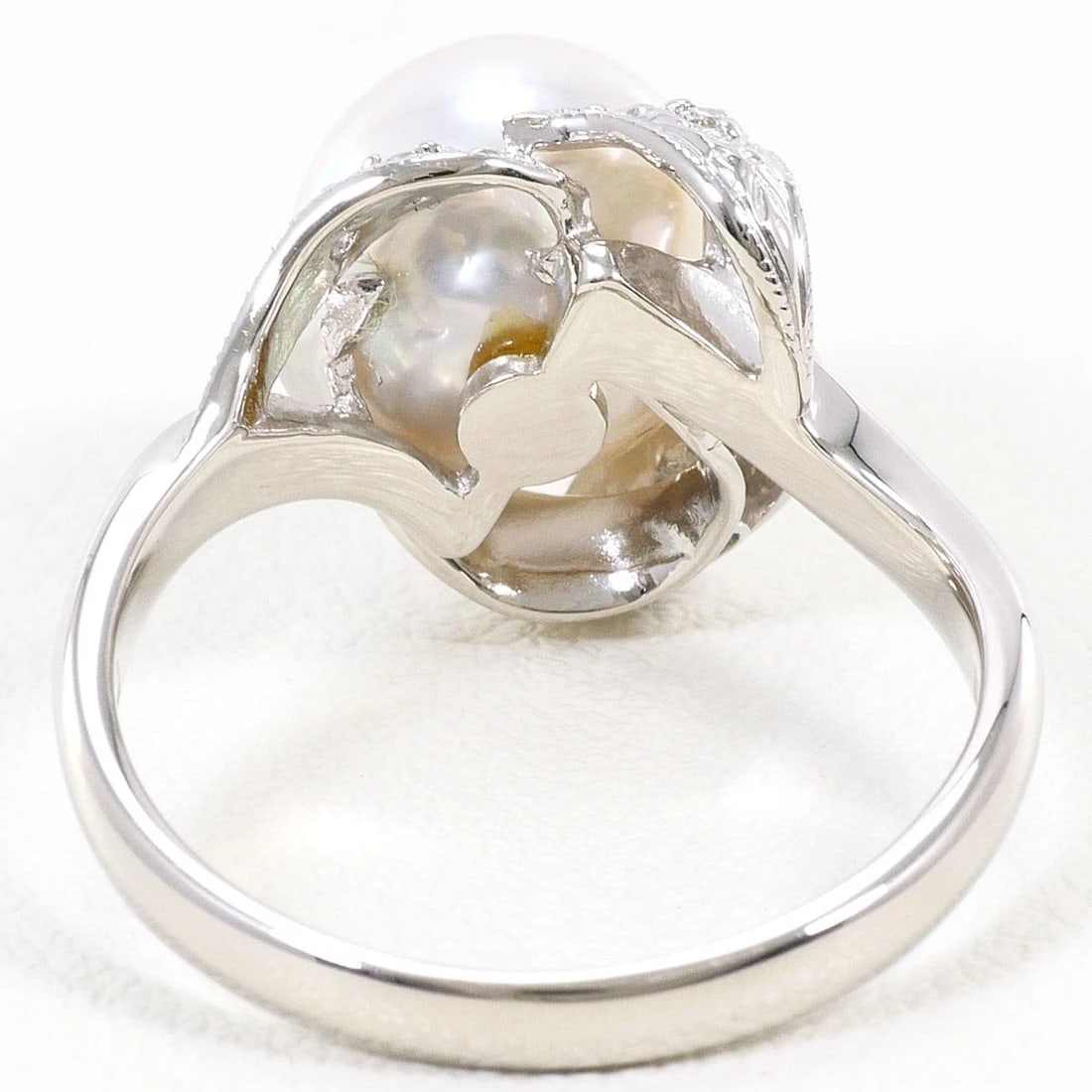 PT900 PLATINUM RING AKOYA PEARL - 4