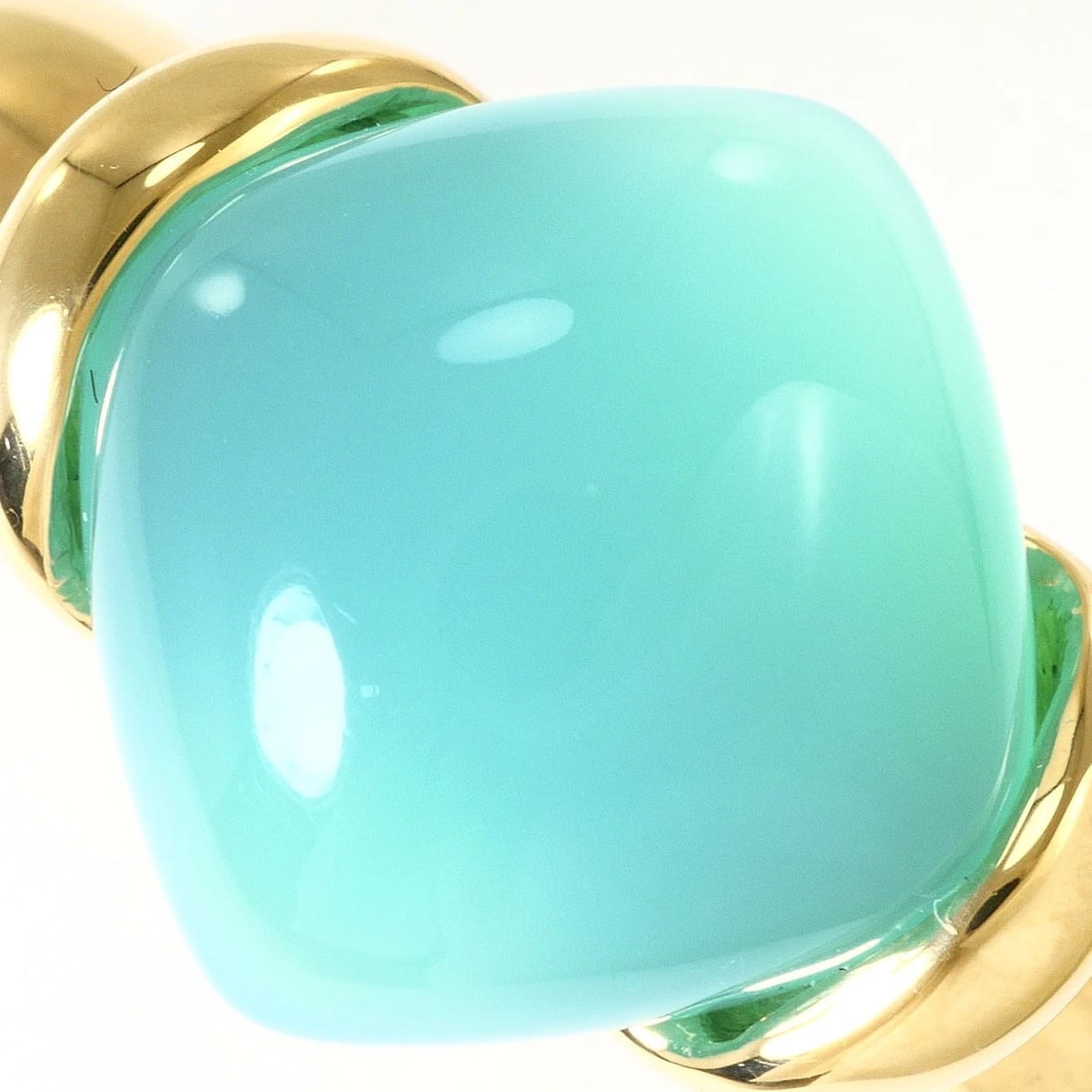 K18 GOLD RING CHALCEDONY - 2