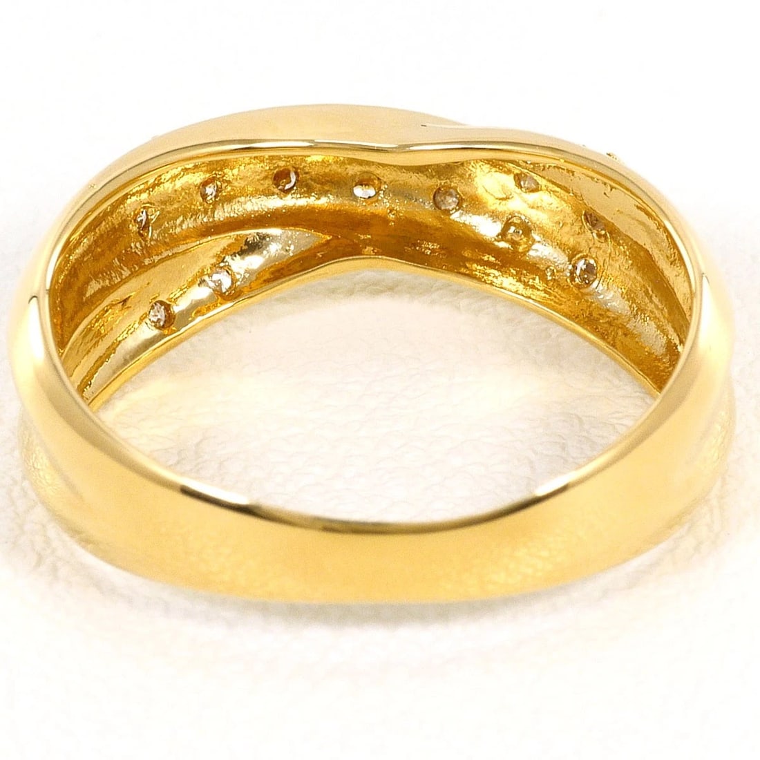 K18 GOLD RING DIAMOND - 4