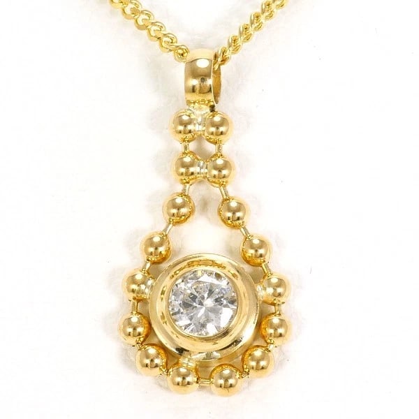 NECKLACE K18/YELLOW GOLD: Necklace K18/Yellow Gold Brand: No Brand Type/Style: Necklace Material: K18/Yellow Gold, Main Stone Natural Color: Yellow Gold Size: Top: Total length around 15 x 0.3" (Top and chain are not