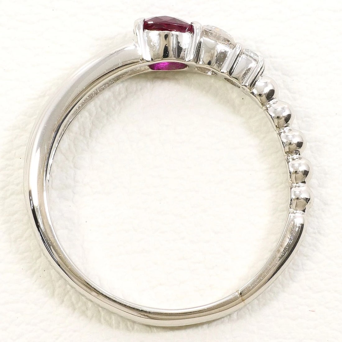 PT900 PLATINUM RING RUBY - 2
