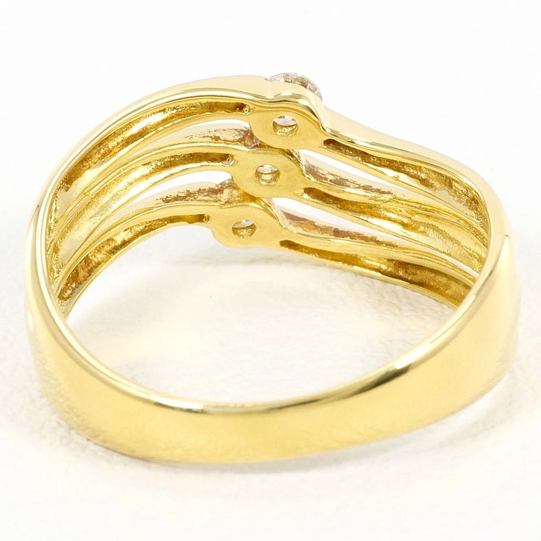 K18 GOLD RING DIAMOND - 4
